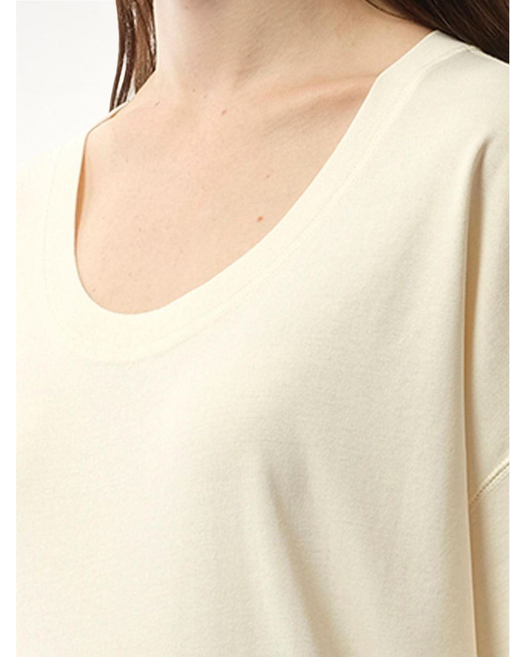 Lemaire Natural Rib T-Shirt, Round Neck, Short Sleeves, 100% Cotton