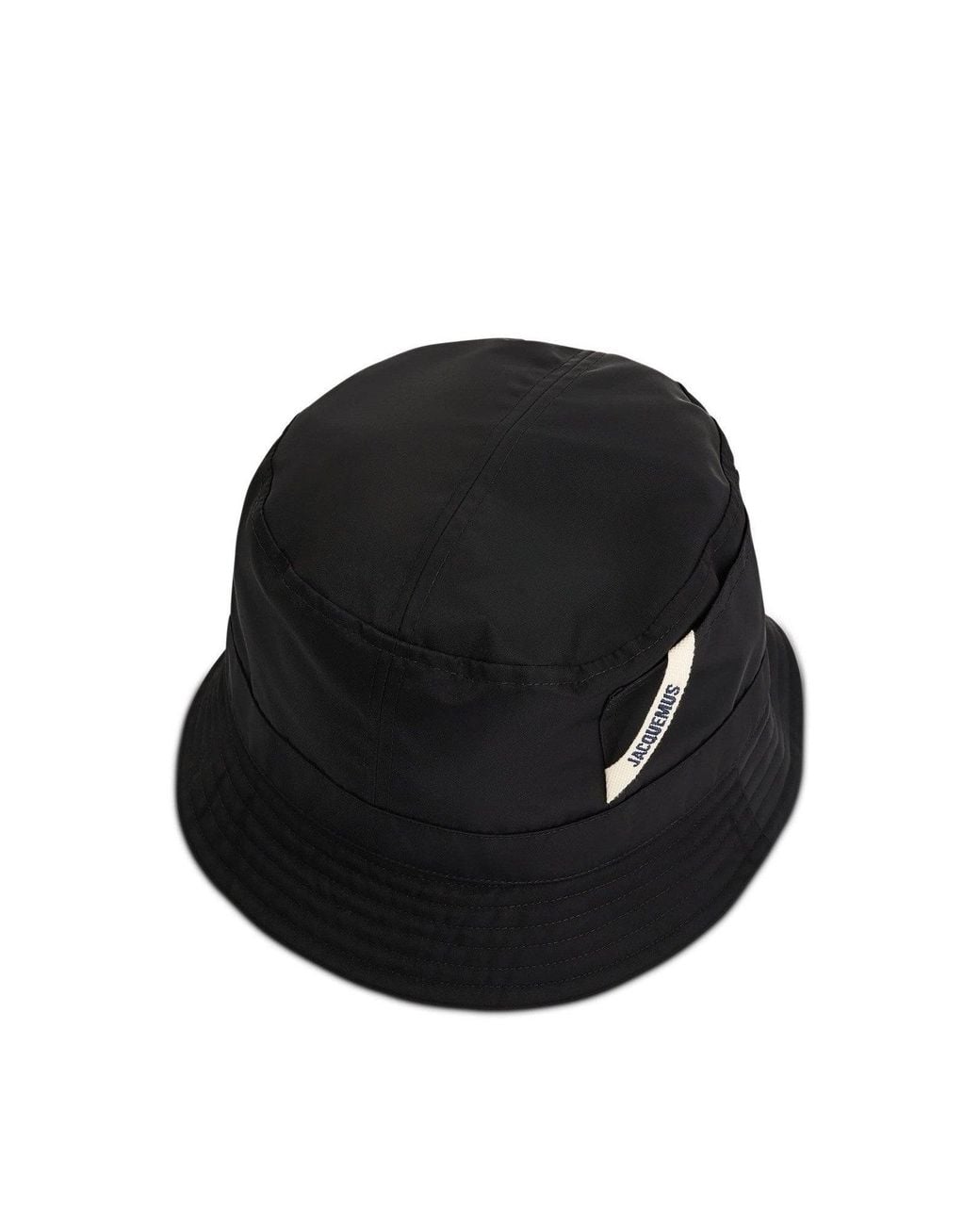 Jacquemus Black Ovalie Logo Bucket Hat
