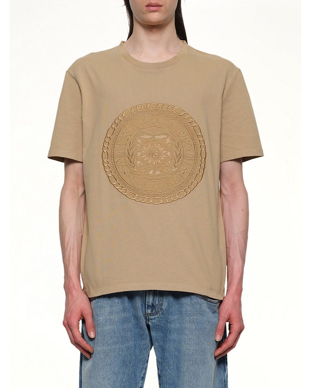 Balmain Natural Medal T-Shirt for men