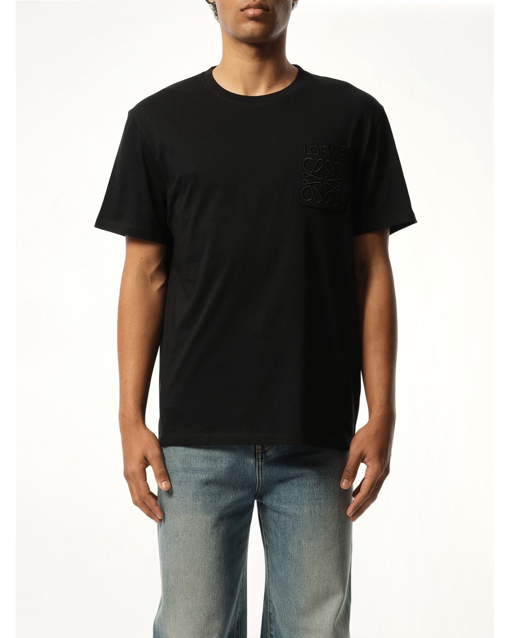 Loewe Black Relaxed Anagram T-Shirt for men