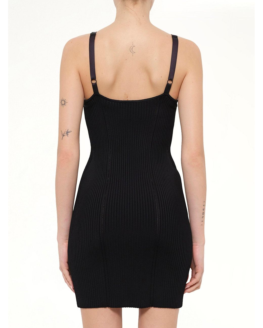 Givenchy Black Mix Textured Viscose Dress