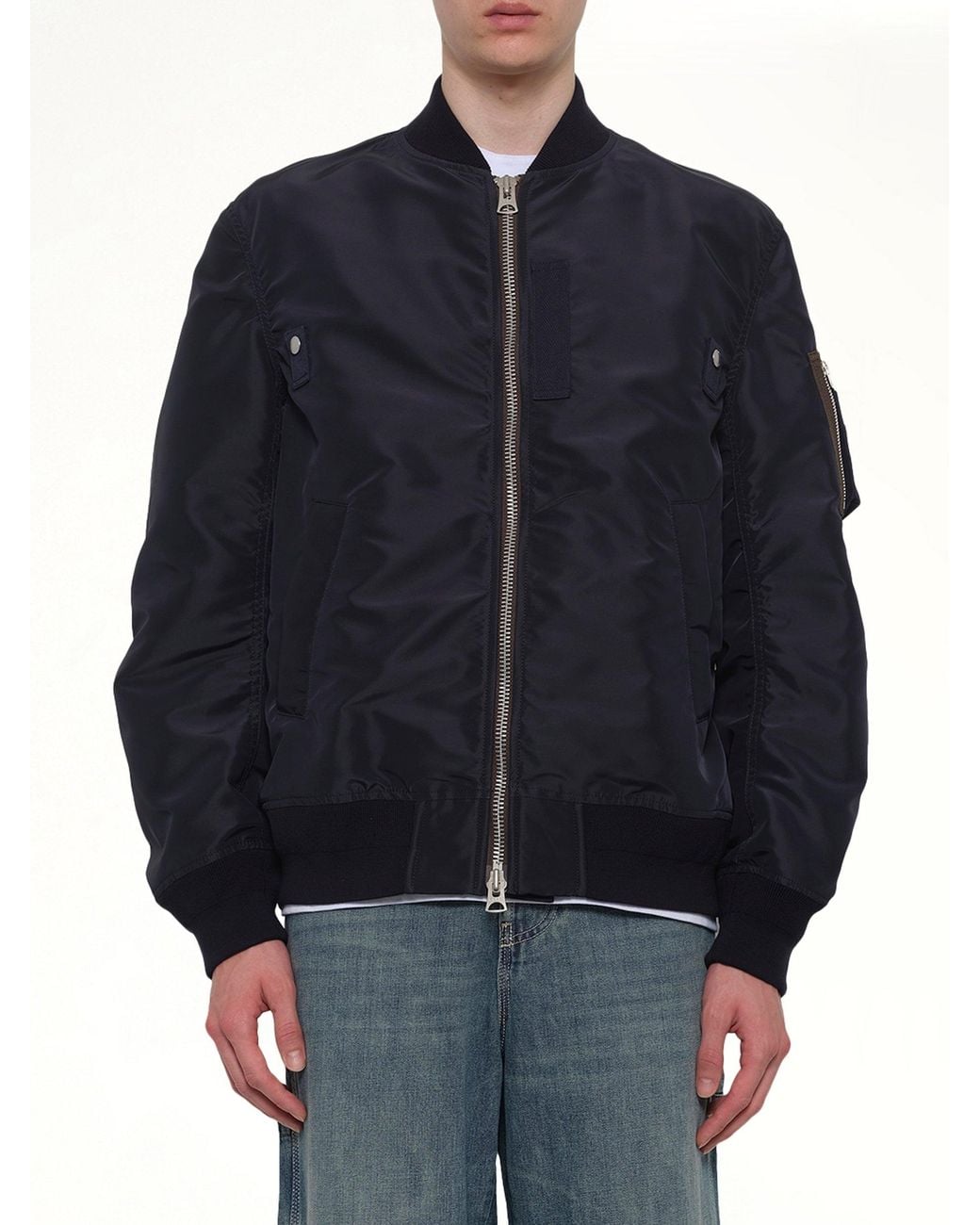 Sacai Blue Classic Nylon Twill Blouson for men