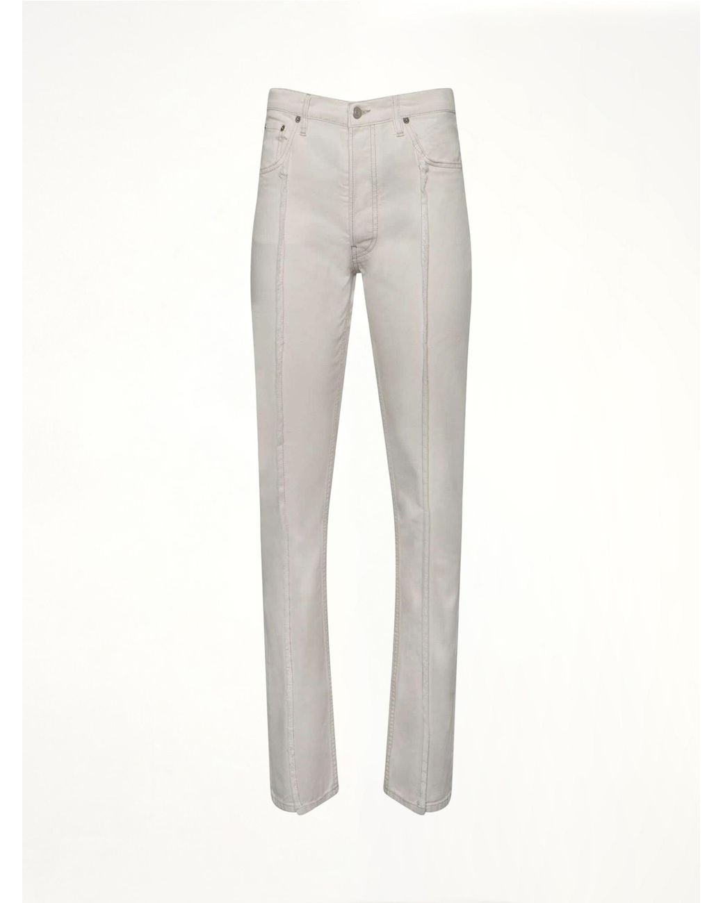Maison Margiela Gray Frayed Straight Leg Jeans