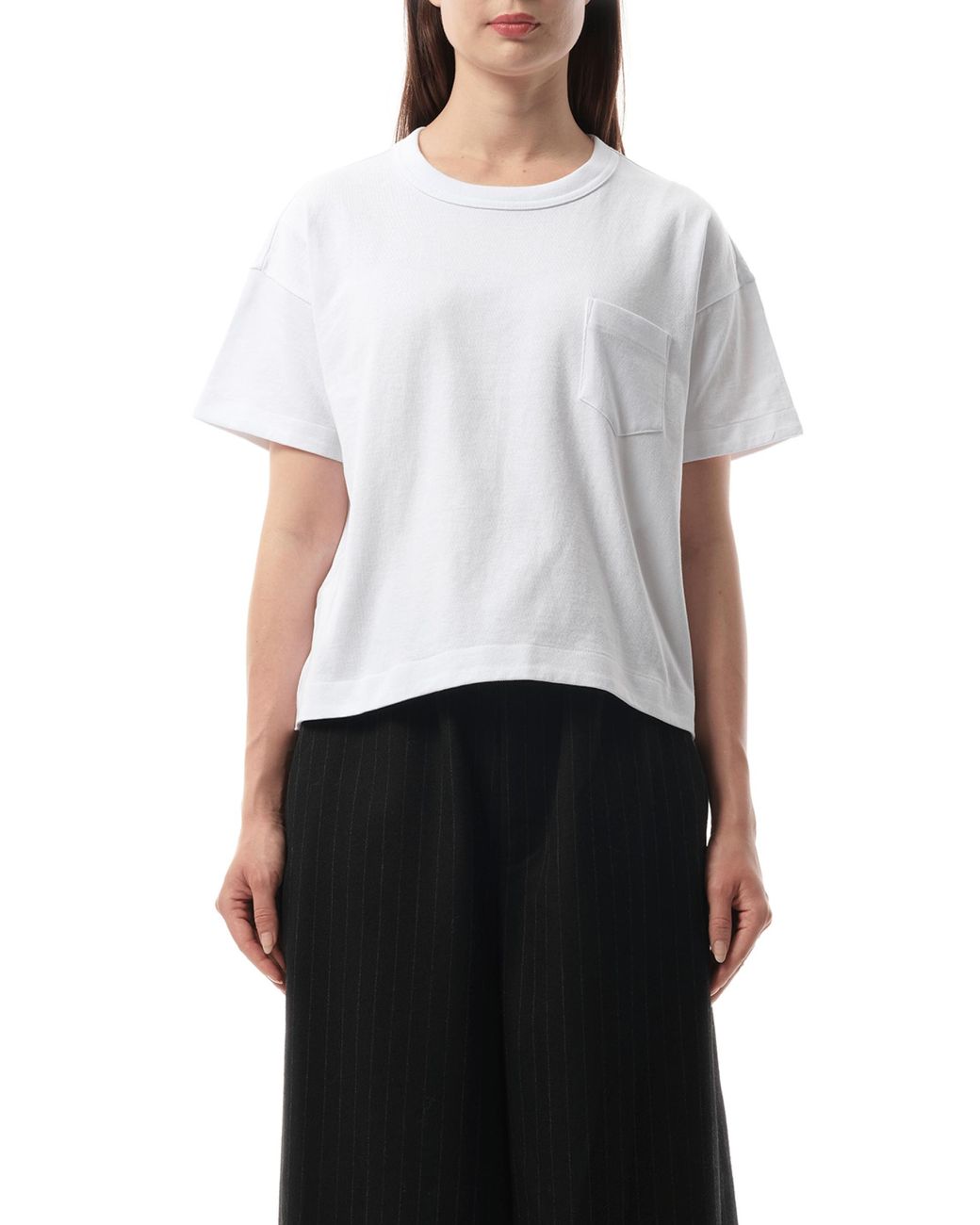 Sacai White S Jersey T-Shirt, Short Sleeves, 100% Cotton