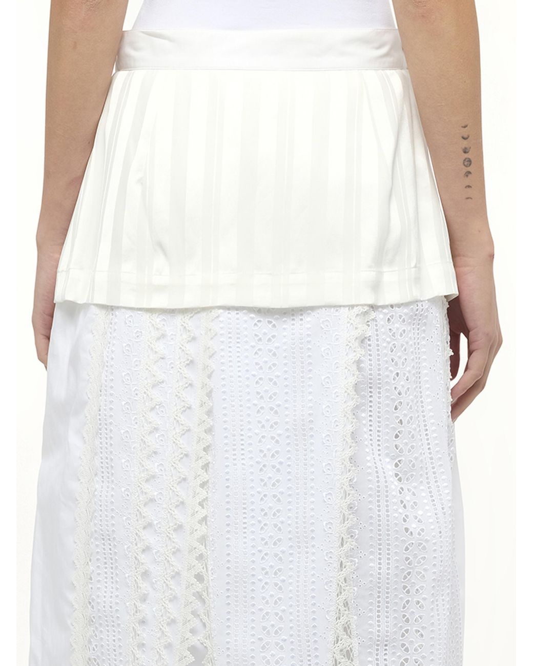 Loewe White Lace Petal Skirt