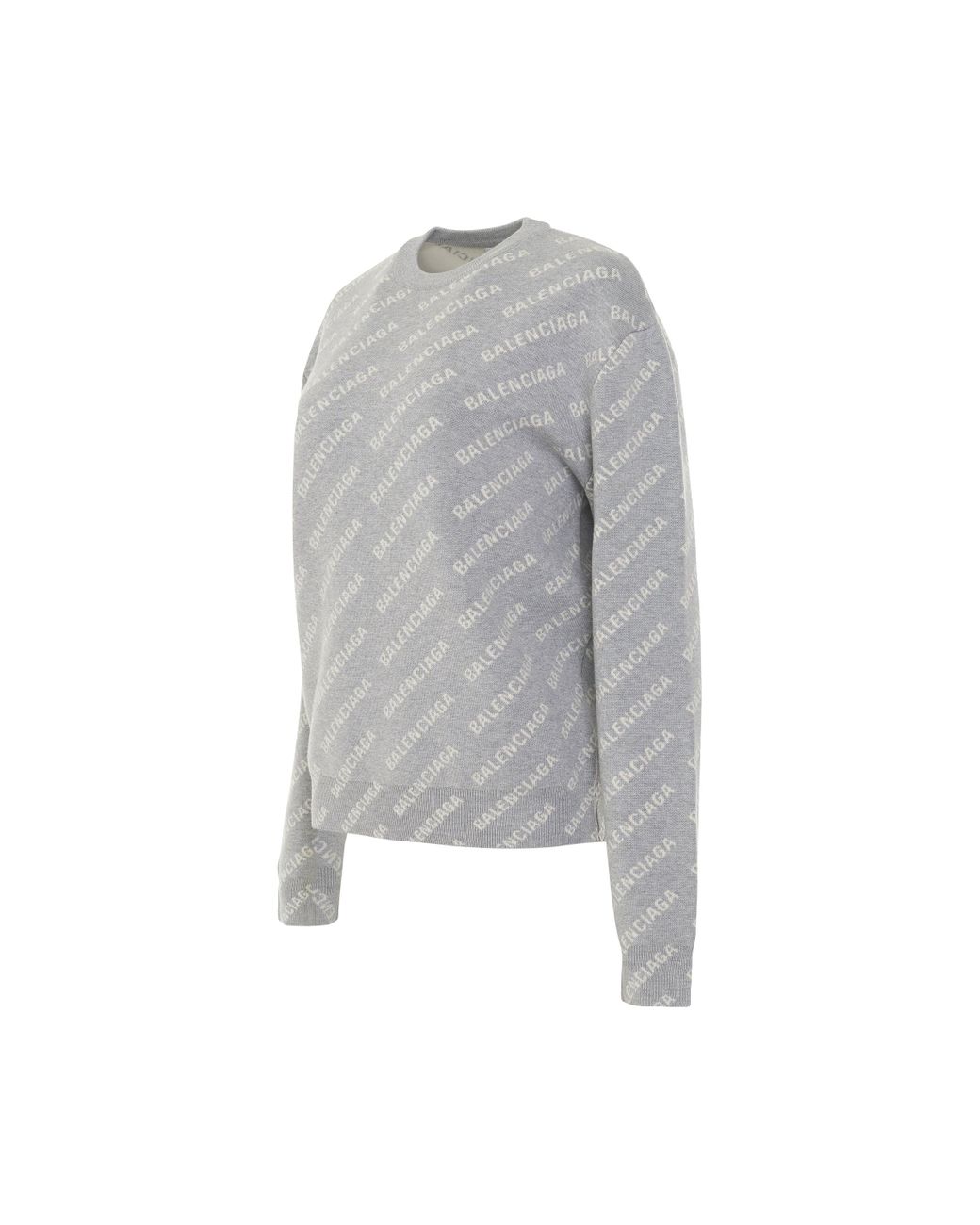 Balenciaga Jacquard-knit Logo Long-Sleeve Jumper