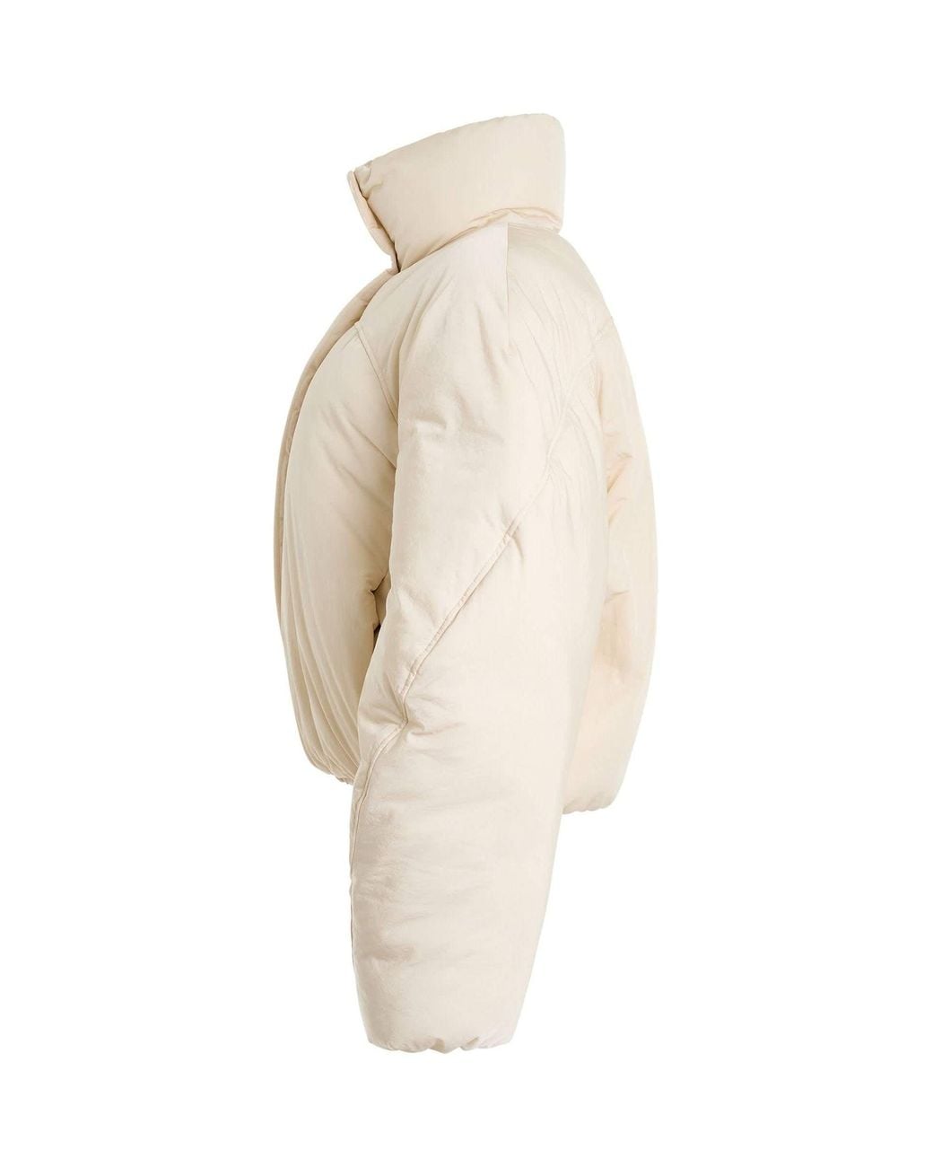 Jacquemus Natural La Doudoune Courte Caraco Jacket, Long Sleeves, 100% Polyamide