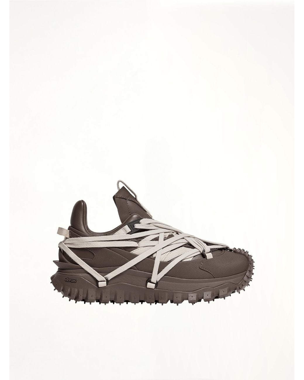 Rick Owens White X Moncler Trail Grip Megalace Sneaker for men