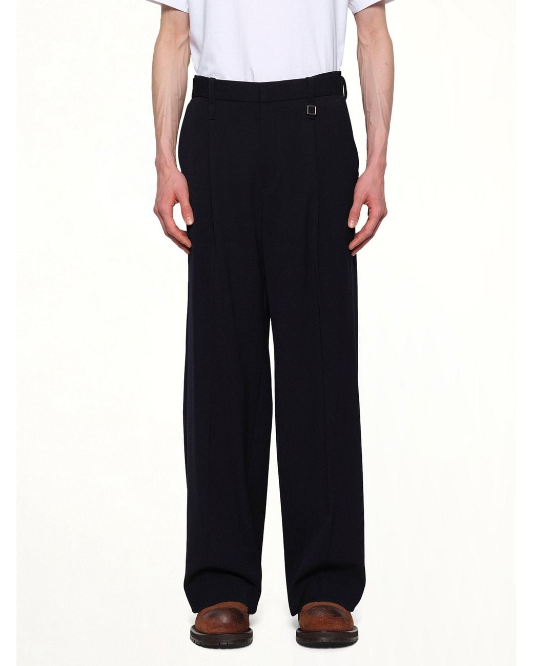 Wooyoungmi Black Wide Slacks for men