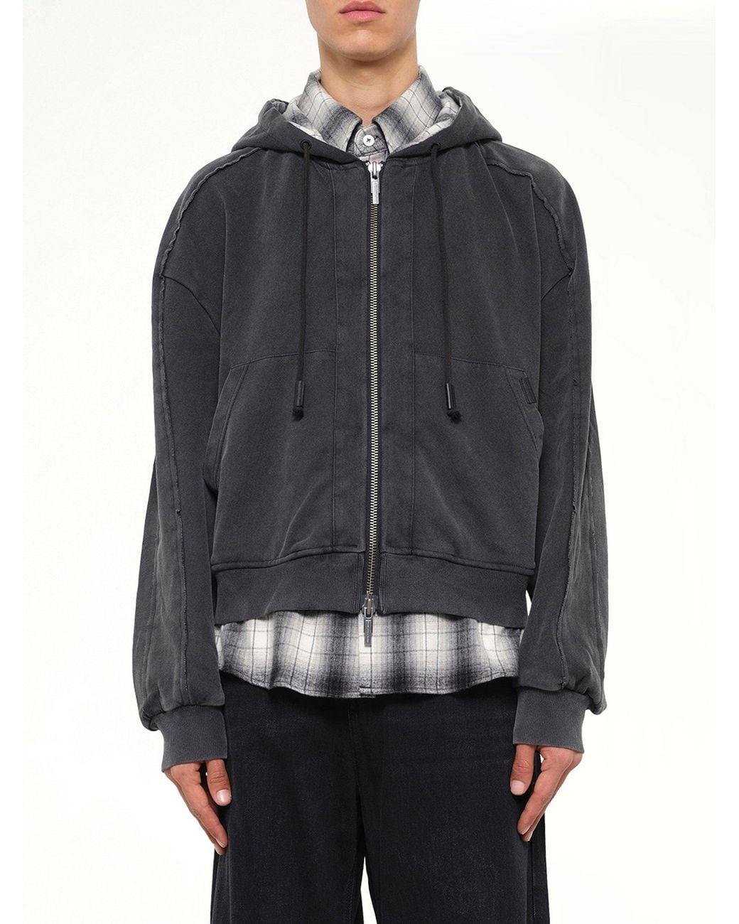 Feng Chen Wang Blue Two-In-One Hoodie for men