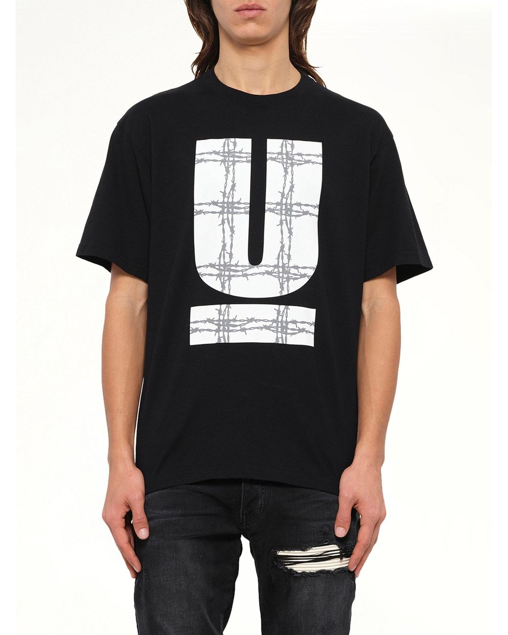 Undercover Black Barbed U T-Shirt for men