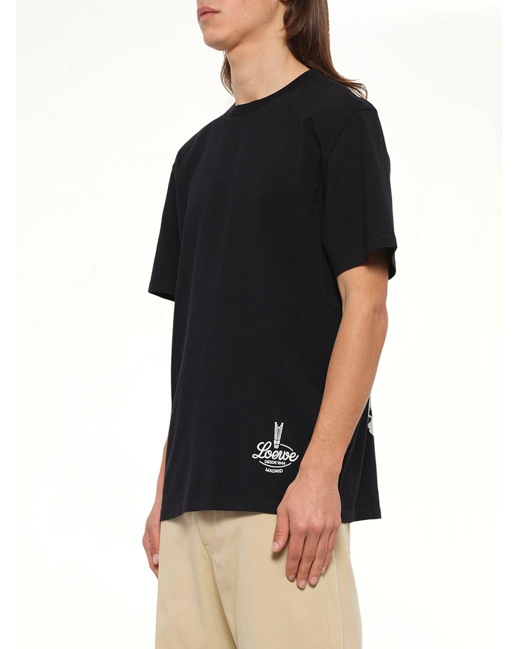 Loewe Black Back Print Relaxed Fit T-Shirt for men