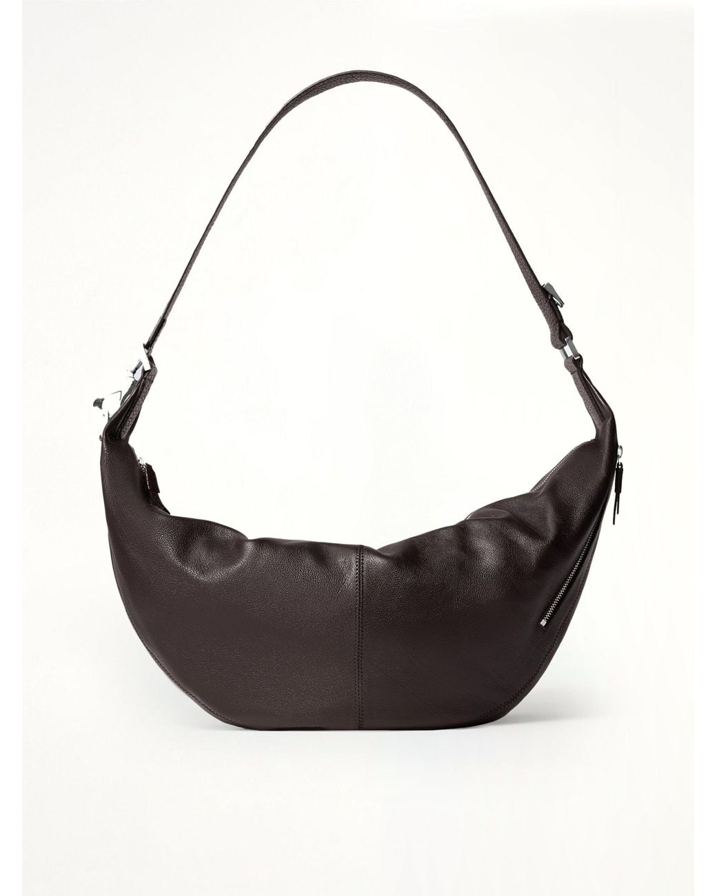 Lemaire Black Quiver Clip Grained Leather Bag