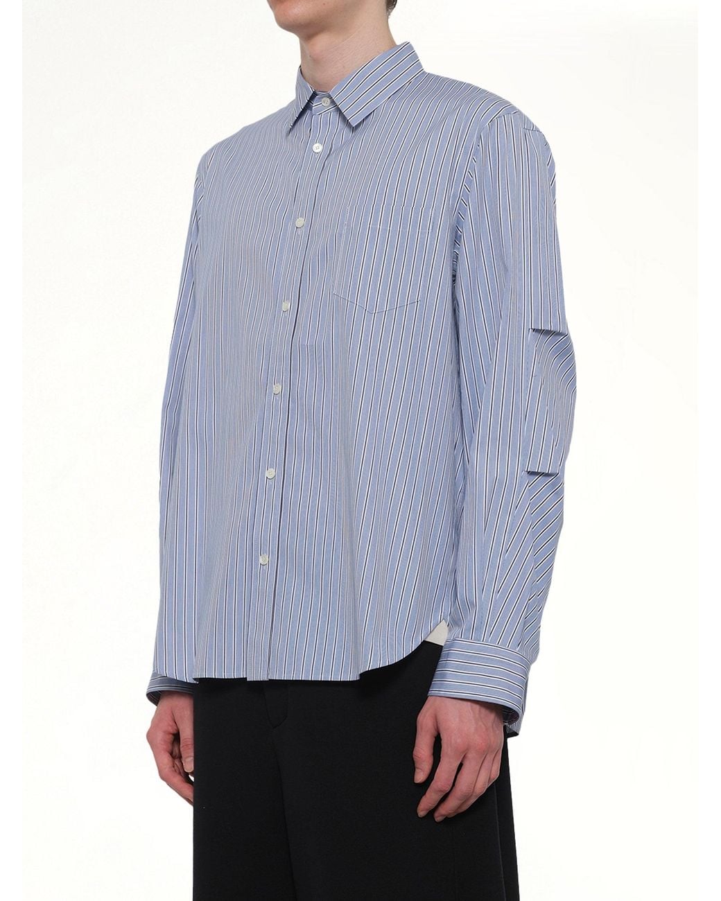 Sacai Blue Poplin Shirt for men