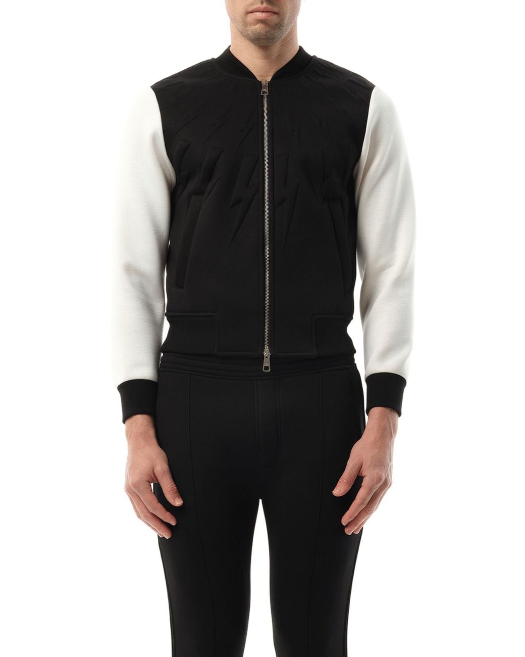 Neil Barrett Black Zip Sweatshirt for men