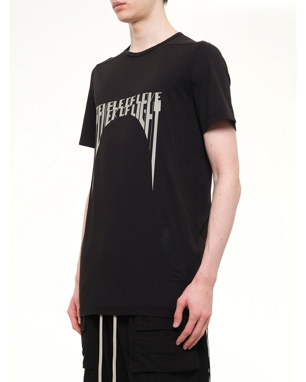 Rick Owens Black Tower Of Light Level T-Shirt for men