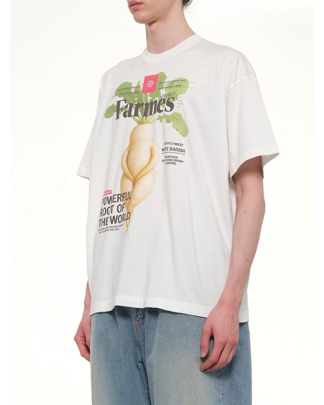 Doublet Gray Farmes Magazine Cover T-Shirt for men