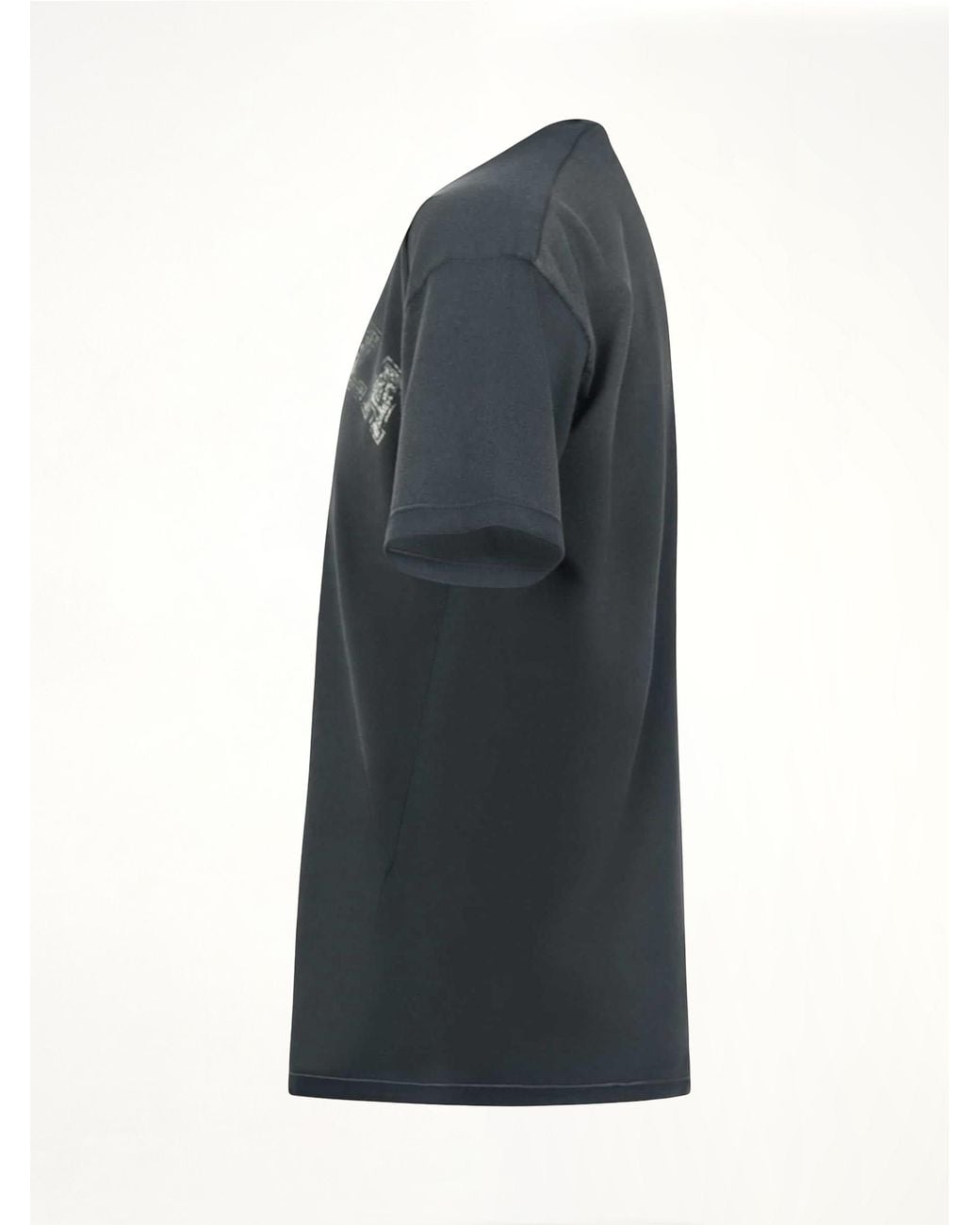 Maison Margiela Black Faded Logo Relaxed Fit T-Shirt