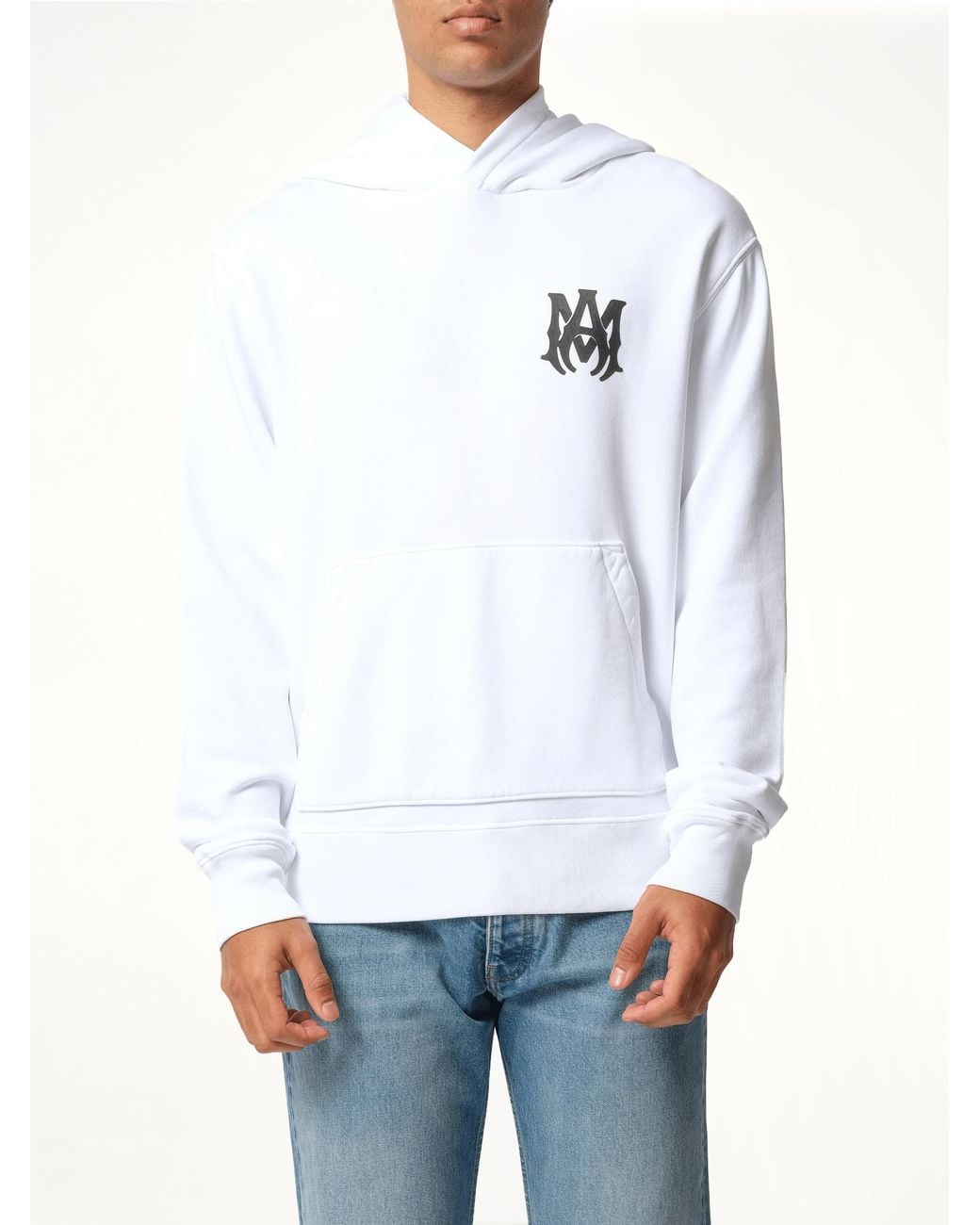 Amiri White Ma Core Logo Hoodie for men
