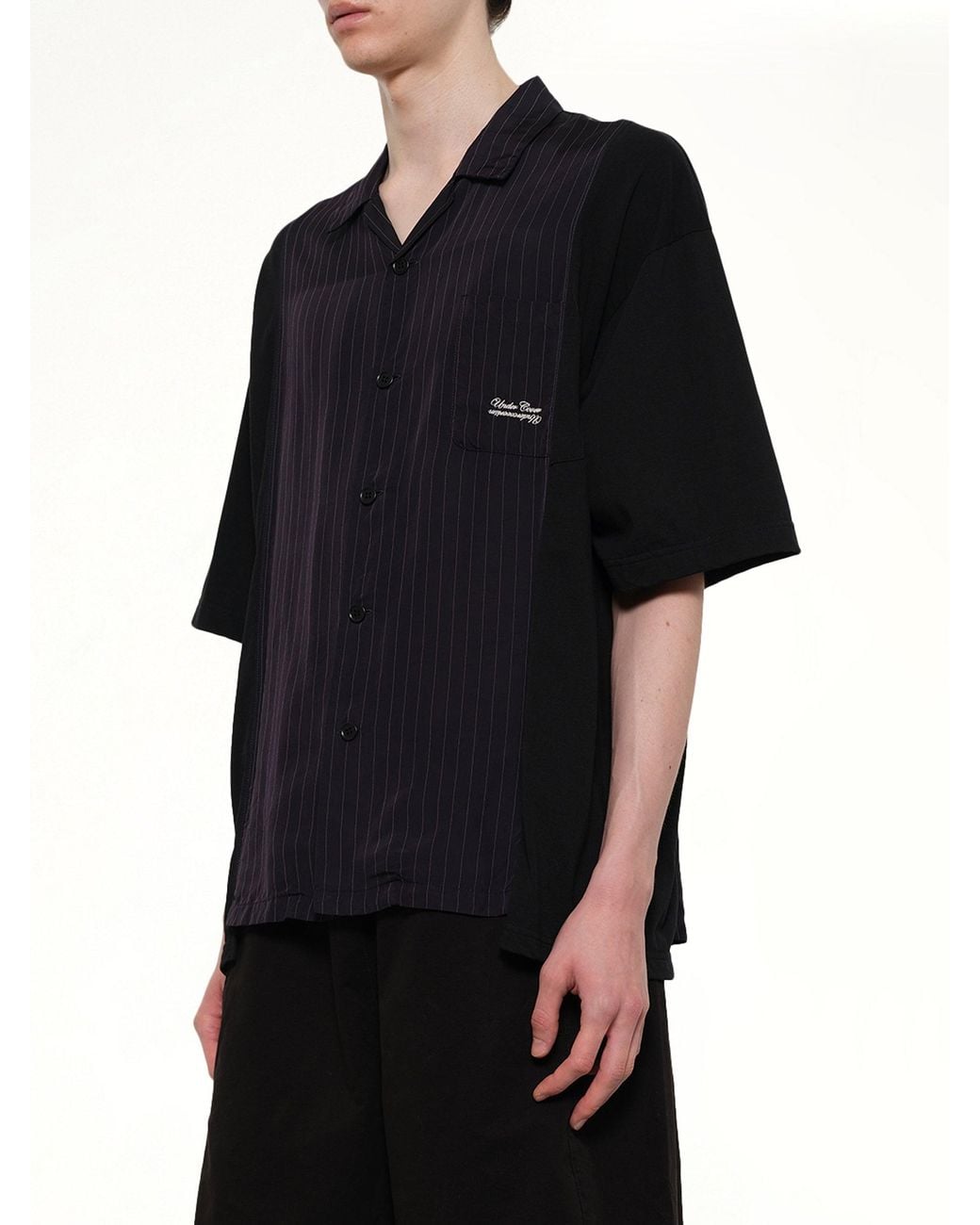 Undercover Black Combo Ss Shirt for men