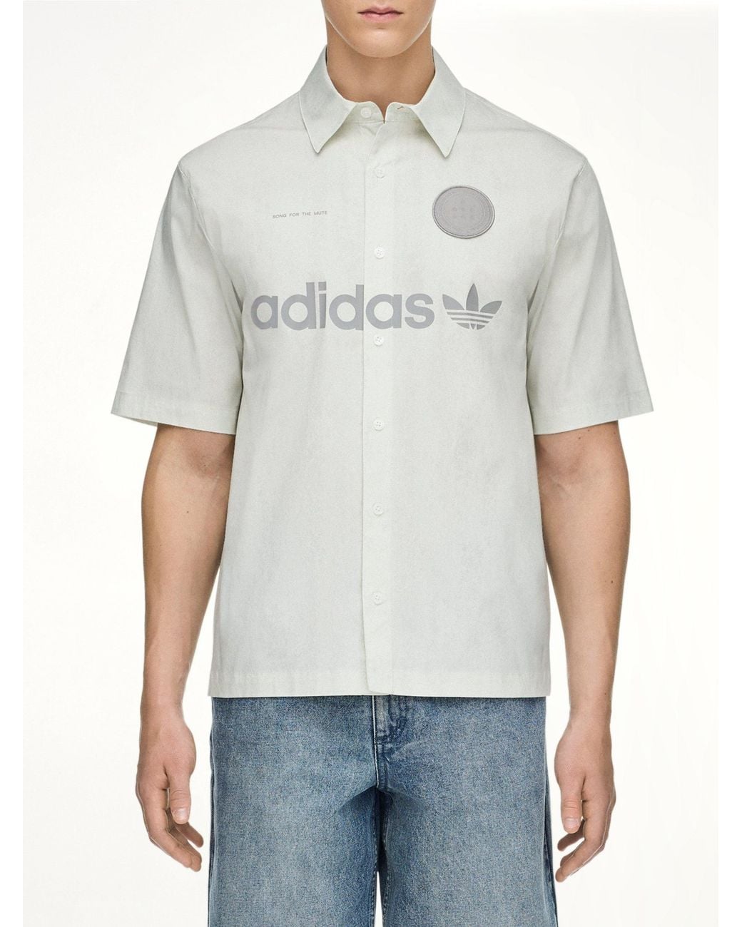 Song For The Mute Gray Adidas X Sftm Ss Shirt for men