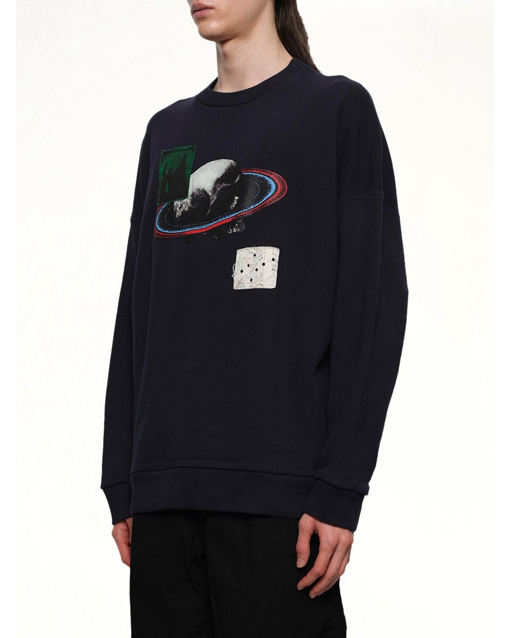 Undercover Blue Graphic Patches Sweatshirt for men