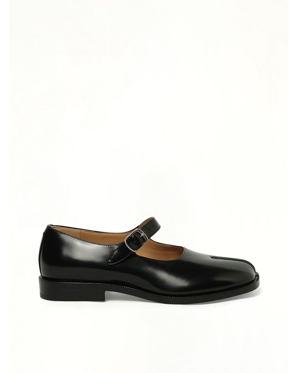 Maison Margiela Black Tabi Mary Janes With Strap