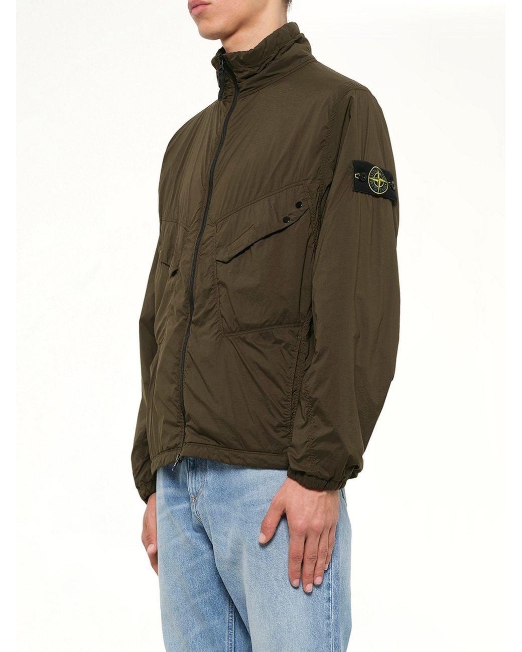 Stone Island Brown Q100021 Ultra Light Nylon Stretch Jacket for men