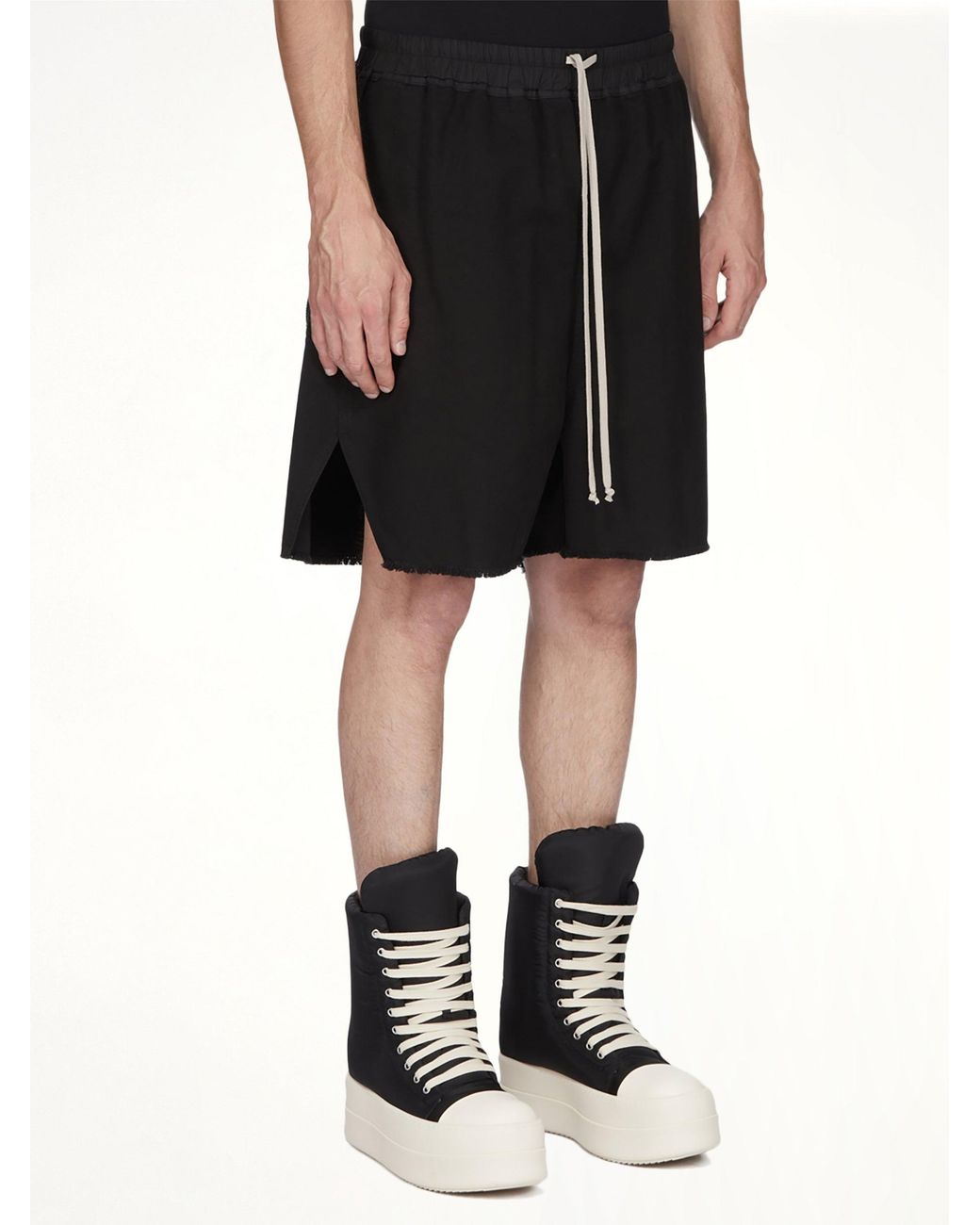 Rick Owens Black Long Boxers Butt Zip for men