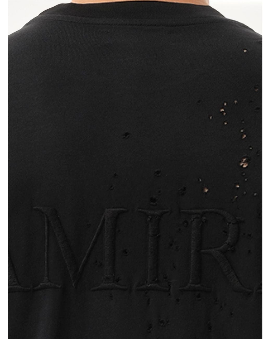 Amiri Black Ma Shotgun Embroidered T-Shirt for men