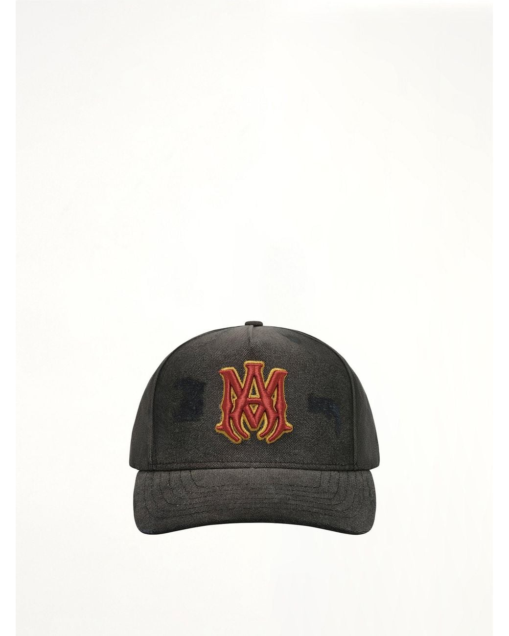 Amiri Black Ma Distressed Outline Baseball Cap for men