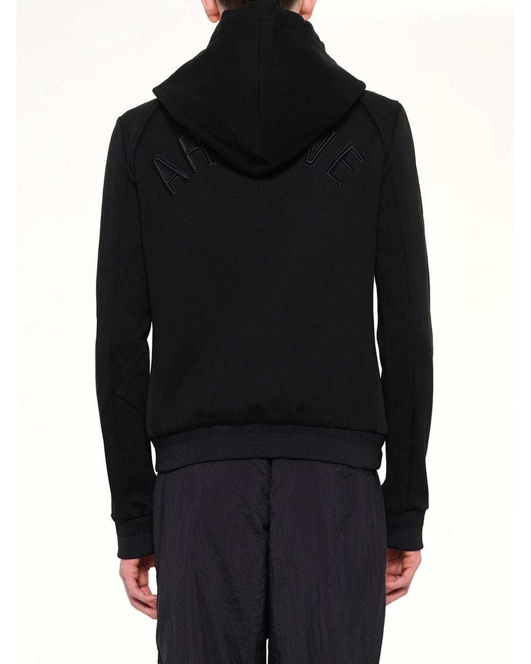 Juun.J Black Hoody for men