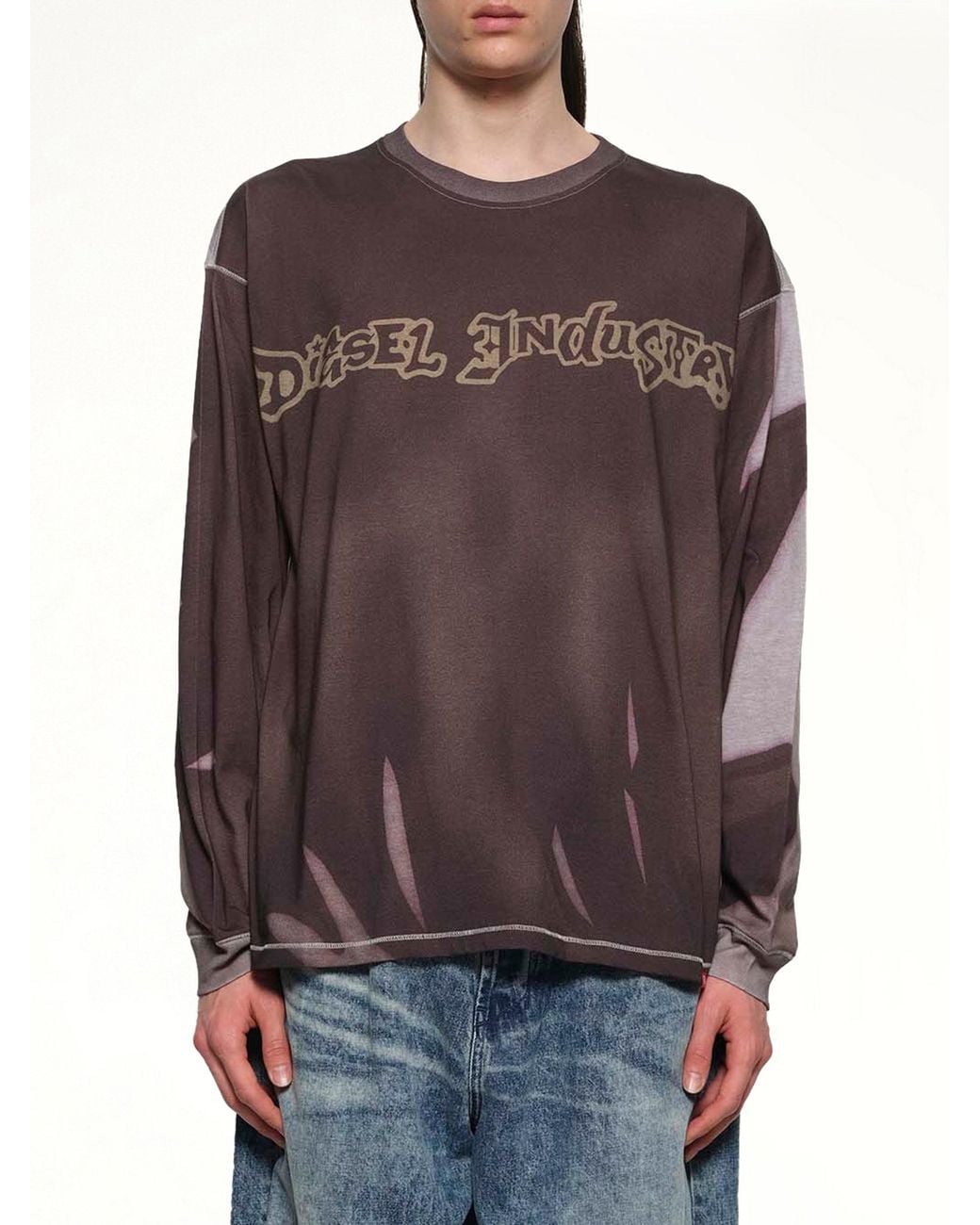 DIESEL Brown T-Boxt-Ls-Show Sweatshirt for men