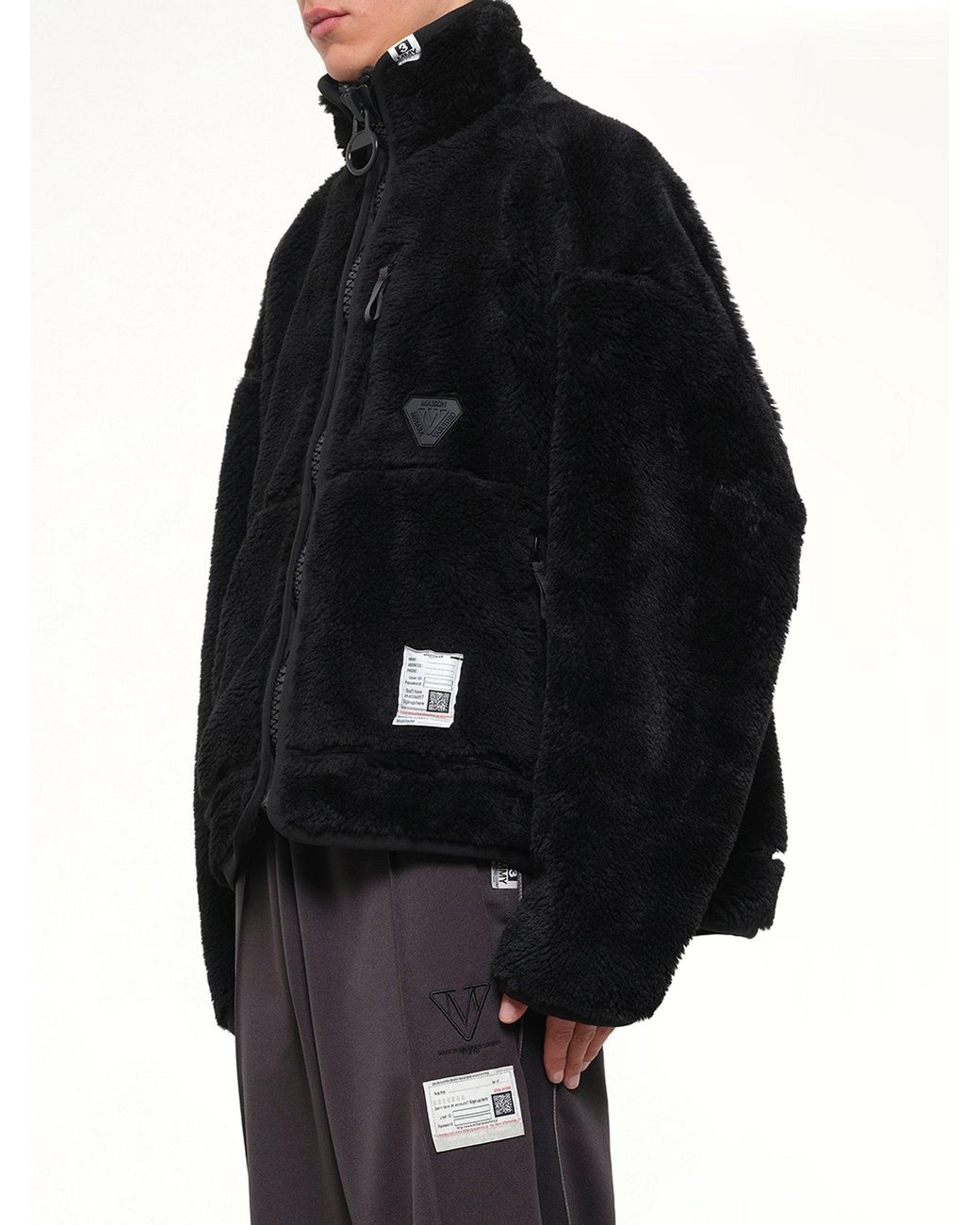 Maison Mihara Yasuhiro Black Wide Back Boa Blouson for men