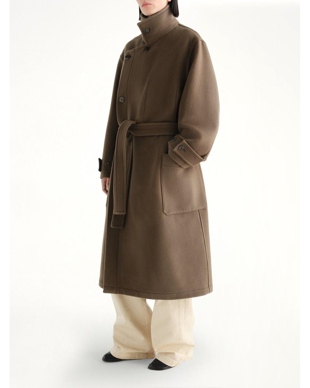 Lemaire Brown Wrap Coat