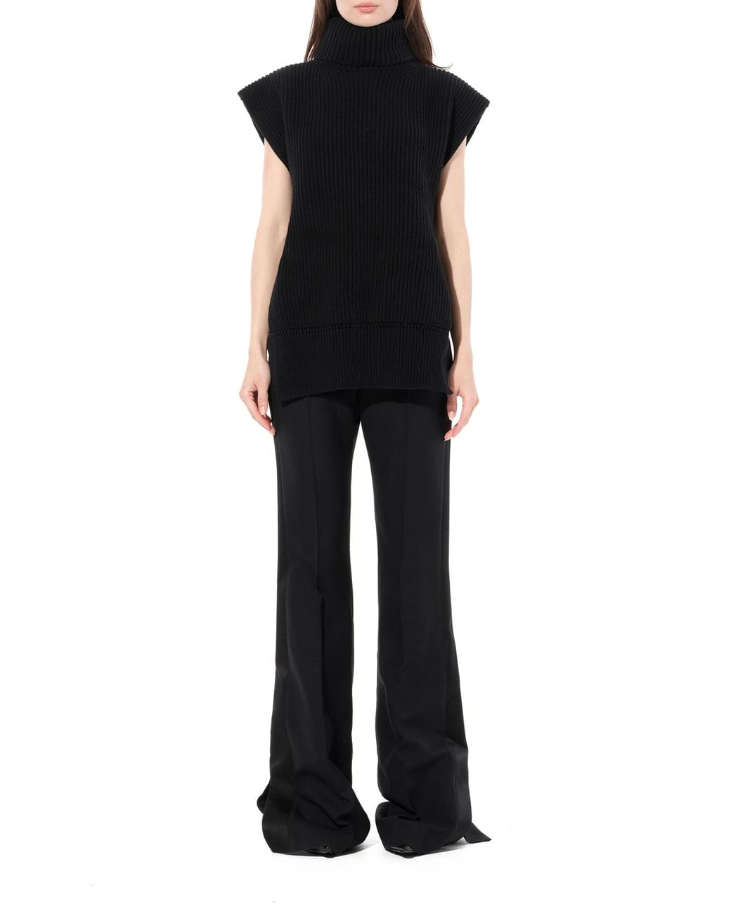 McQueen Black Turtle Neck Knitwear, Size: Small