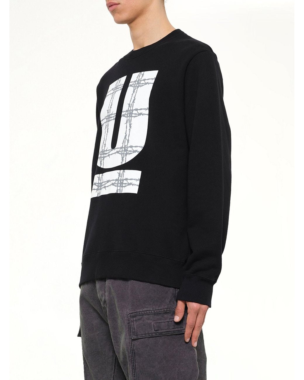Undercover Black Barbed U Sweatshirt for men