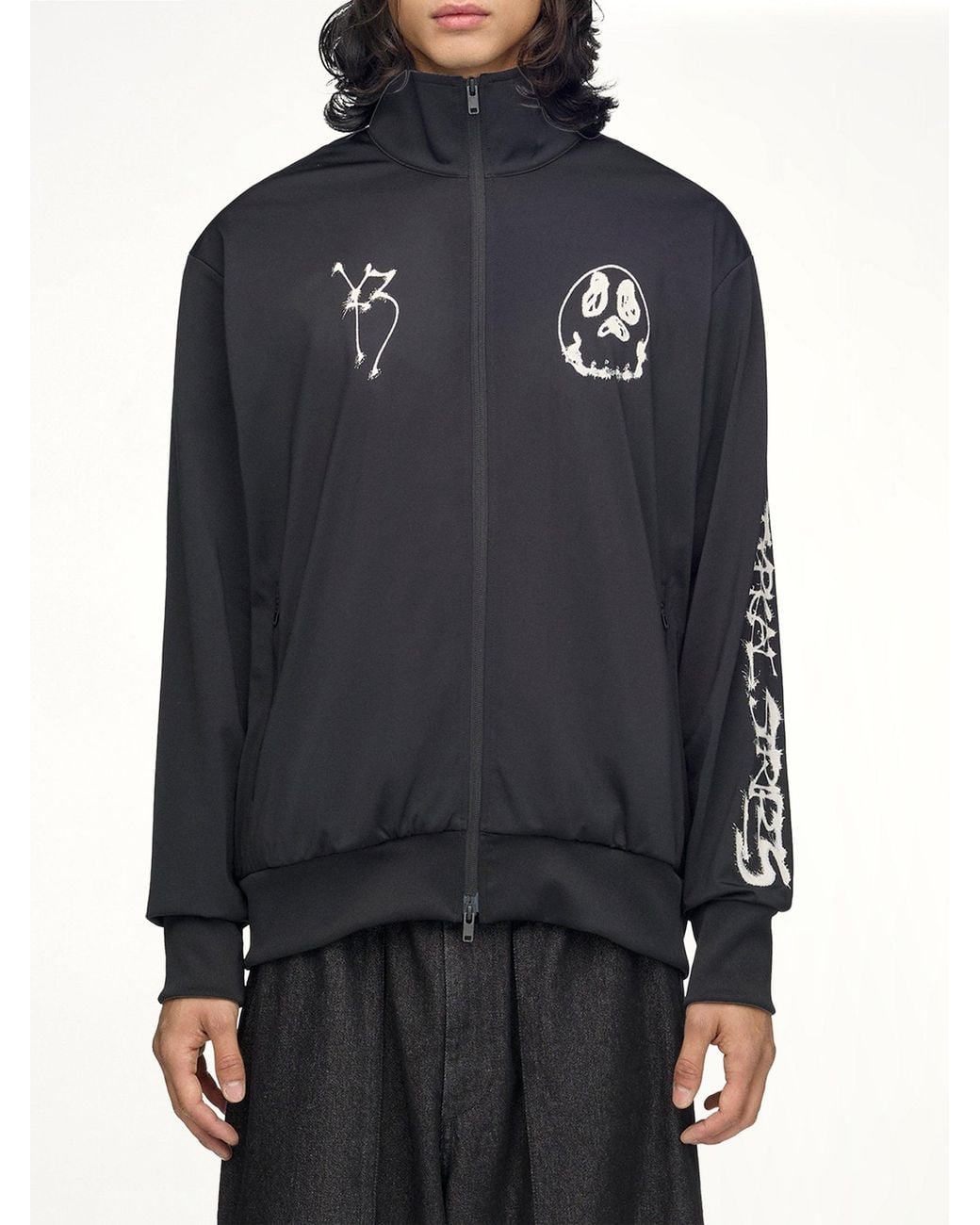 Y-3 Blue 3 Stripes Skull Track Top for men