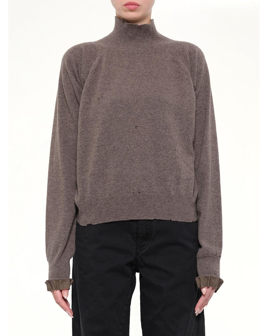 Maison Margiela Gray Lived-In Knitwear Turtleneck
