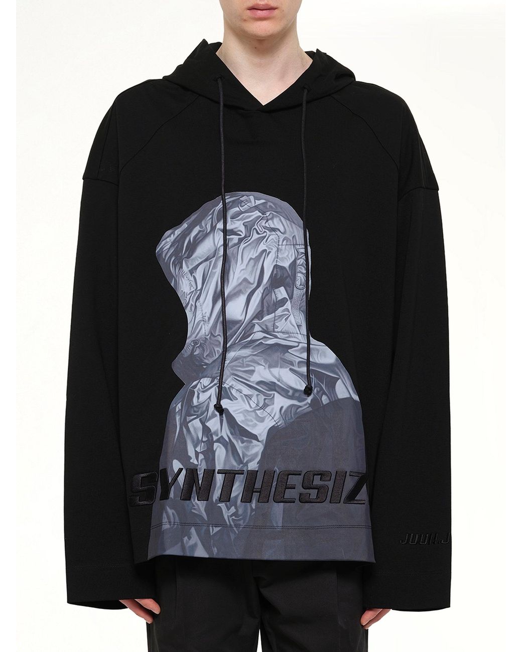 Juun.J Black Hoodie for men