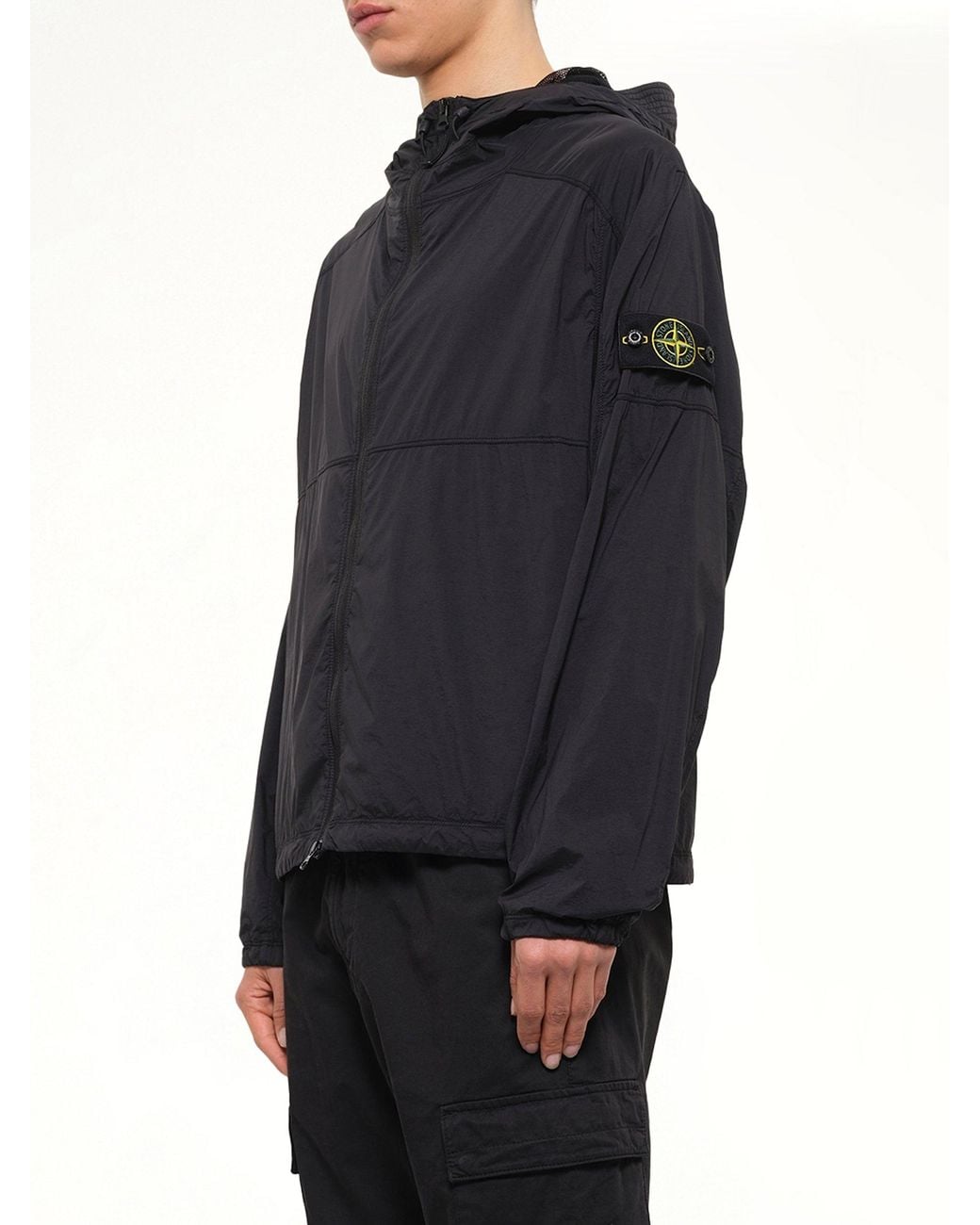 Stone Island Blue Q100020 Ultra Light Nylon Stretch Jacket for men