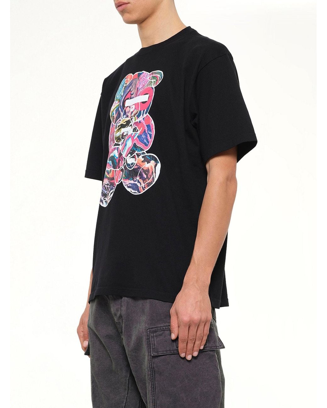 Undercover Black Abstract Bear T-Shirt for men