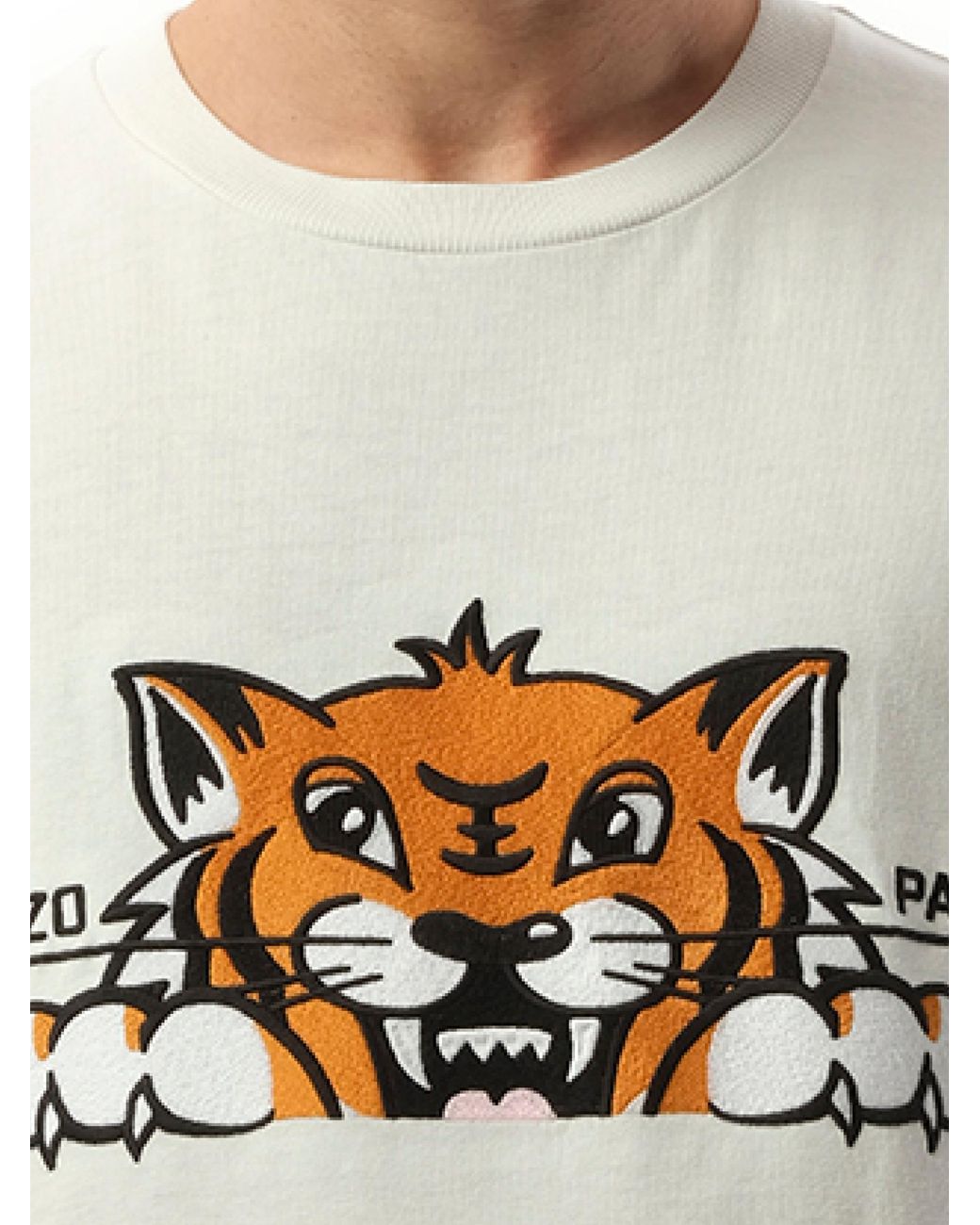KENZO Gots Happy Tiger Embroidered Oversize T-Shirt, Short