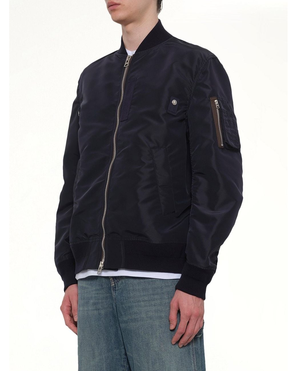 Sacai Blue Classic Nylon Twill Blouson for men