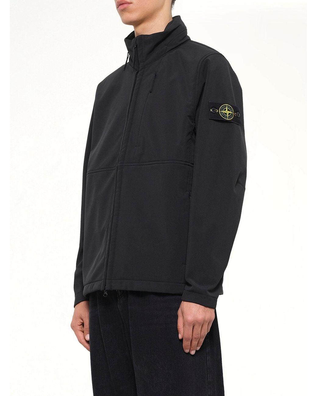 Stone Island Black Q100005 Soft Shell Light Jacket for men