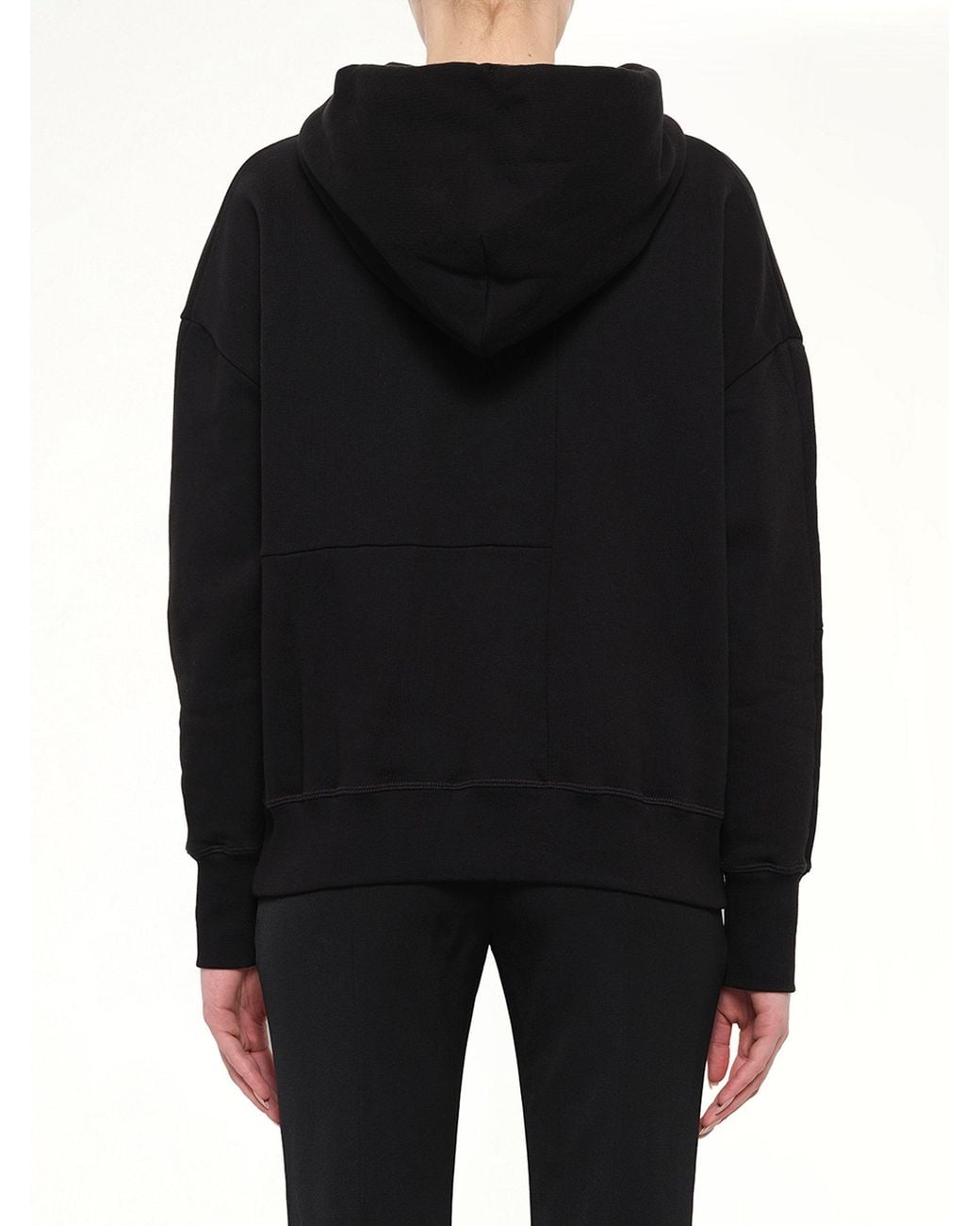 McQueen Black Skull Rose Embellished Hoodie