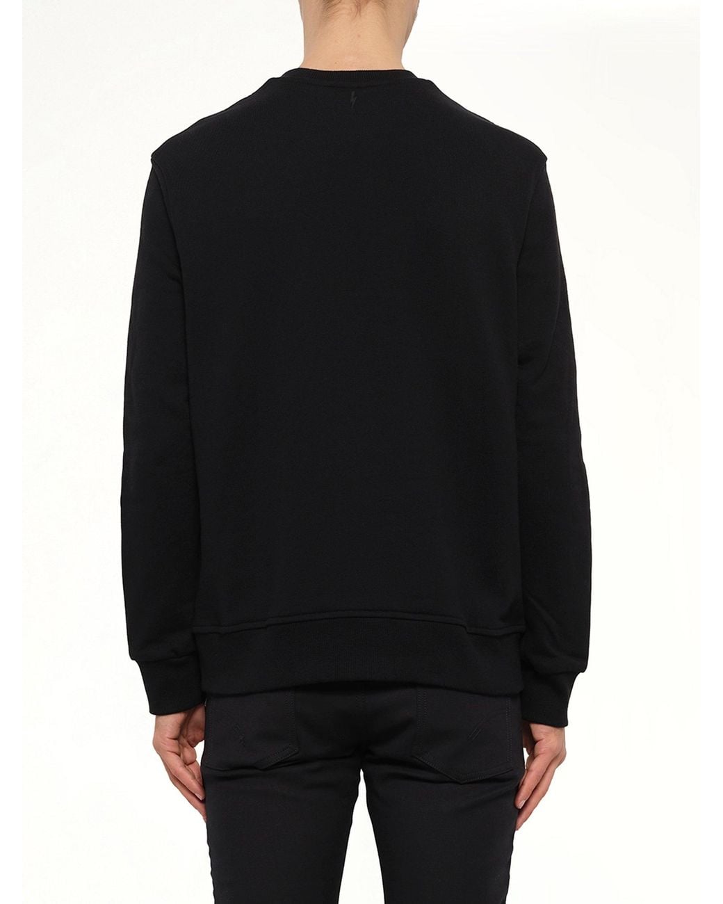 Neil Barrett Black Logo-Embossed Sweatshirt for men