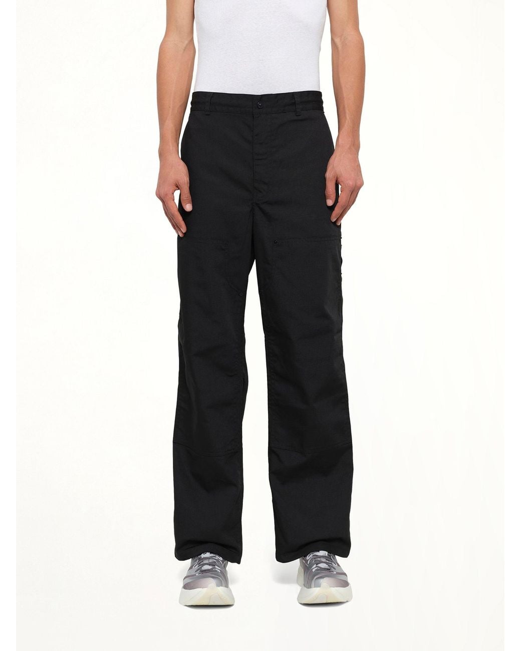 Taion Black Non Down Work Pants for men