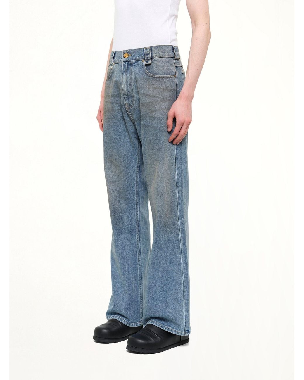 Willy Chavarria Blue Flared Denim Jean for men