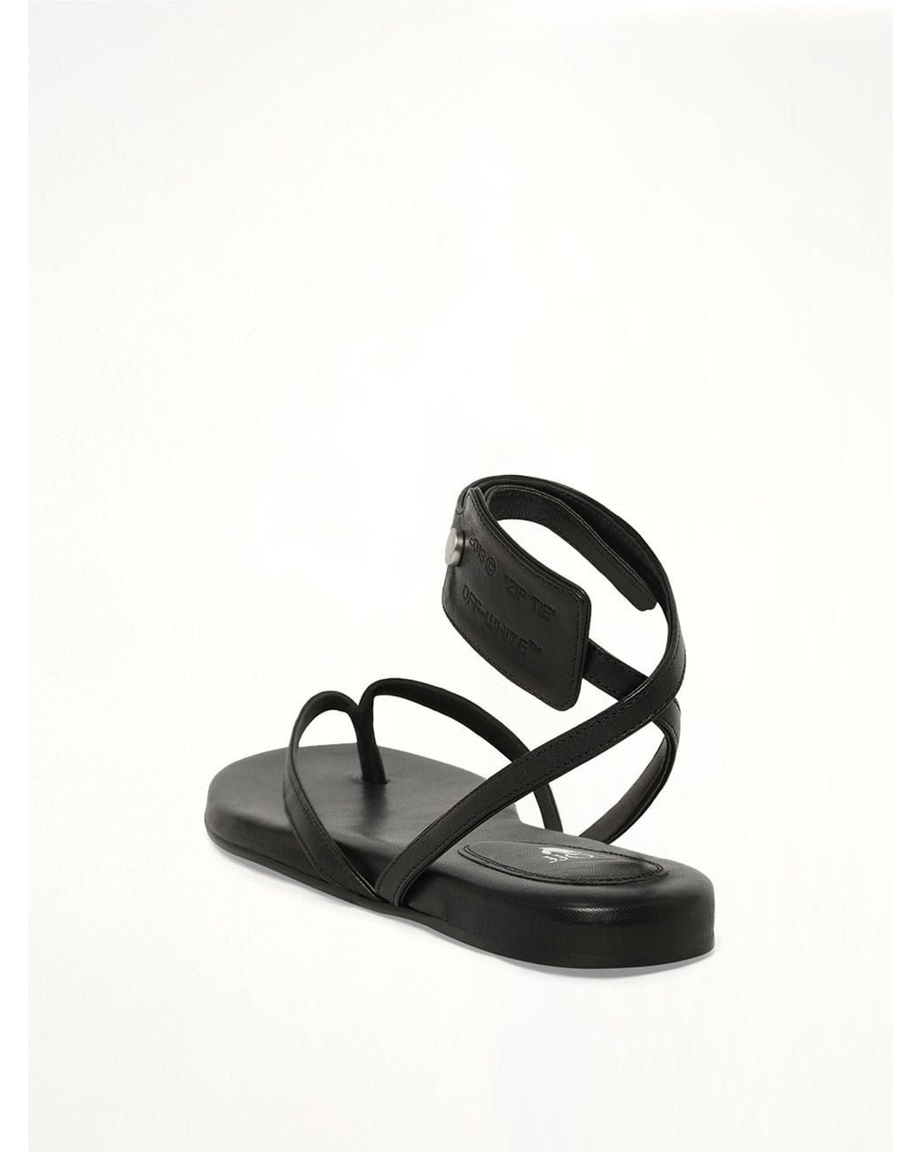 Off-White c/o Virgil Abloh Black Ziptie Flat Sandal